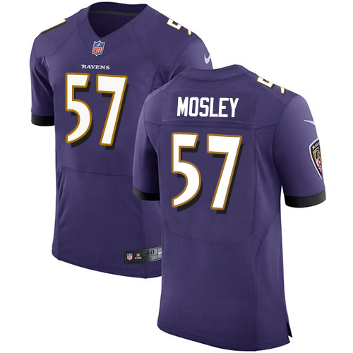 Nike Ravens #57 C.J. Mosley Purple Team Color Men's Stitched NFL Vapor Untouchable Elite Jersey - Click Image to Close